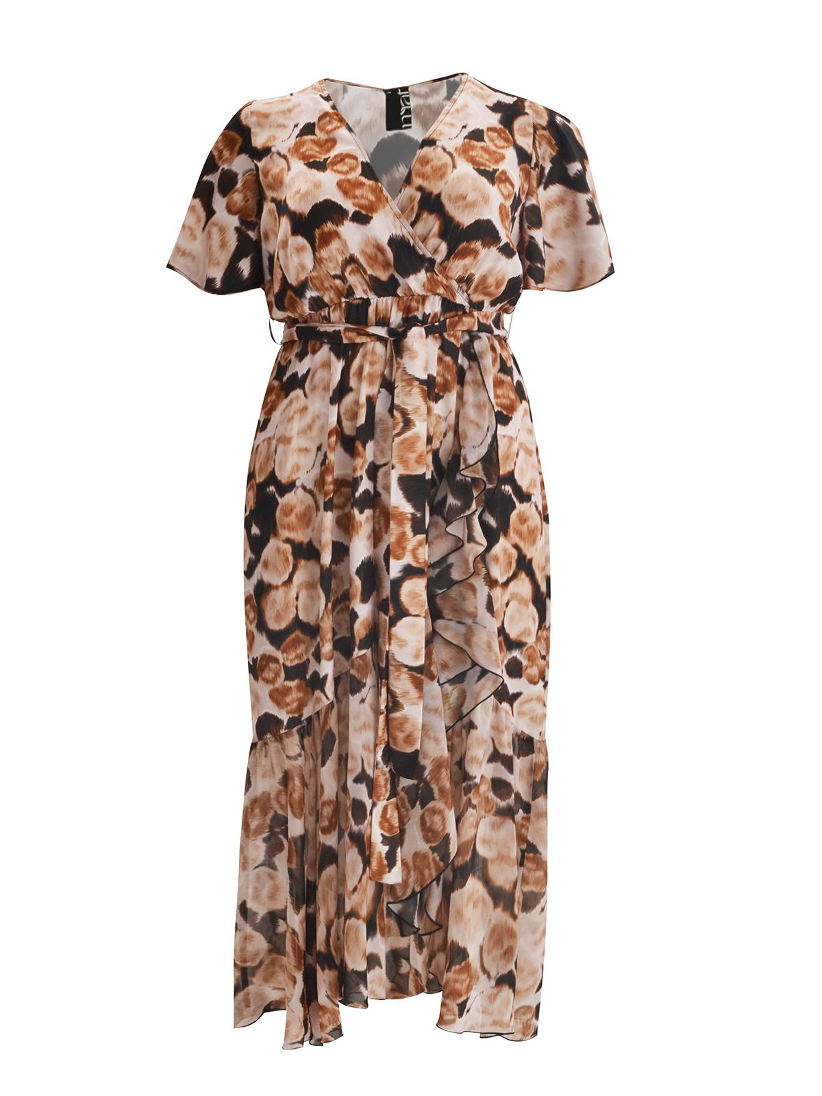 Ruffled wrap dress in floral print