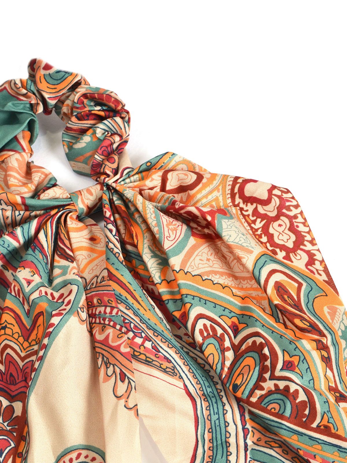 Satin paisley scrunchie