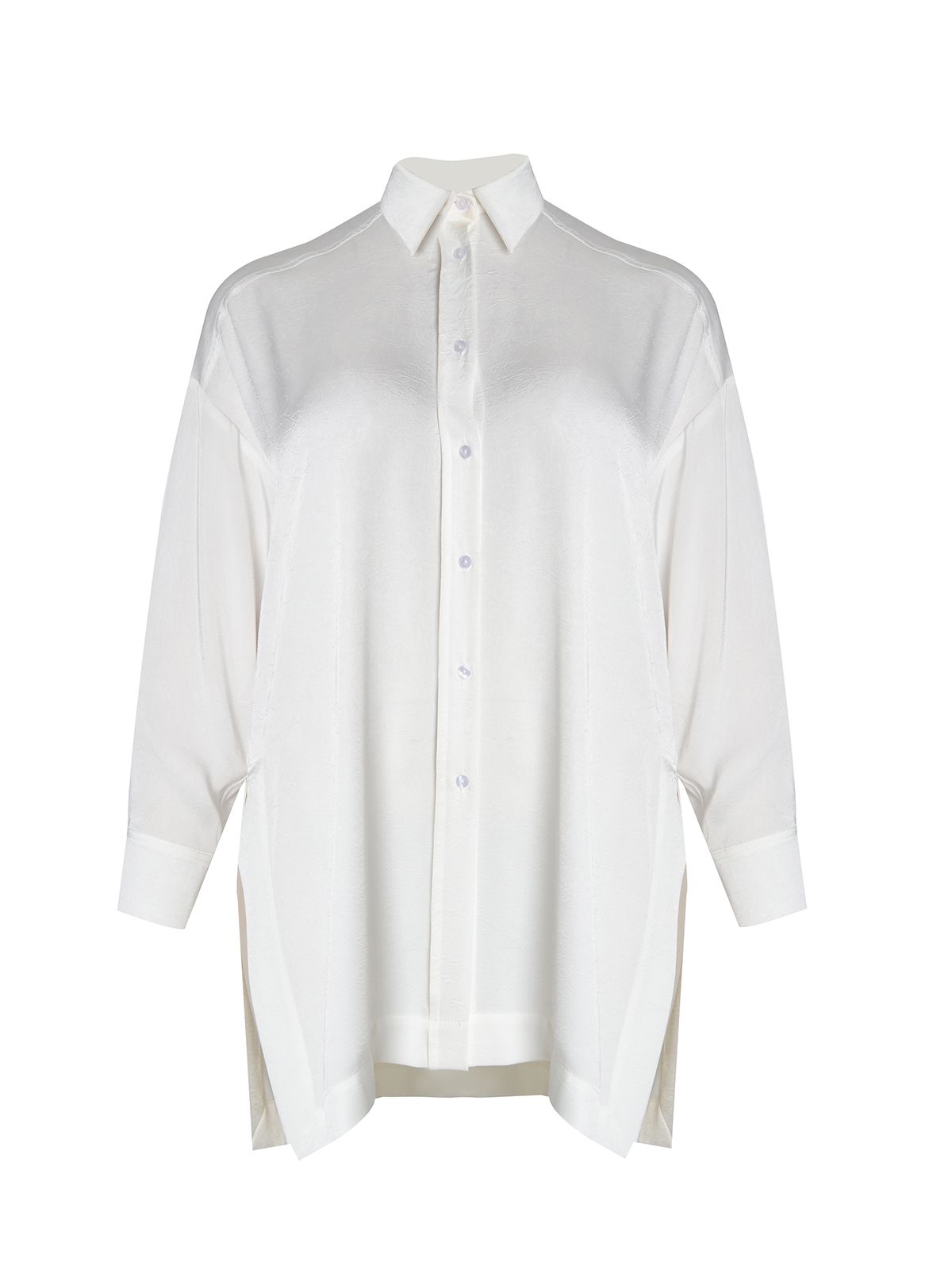Satin longline shirt