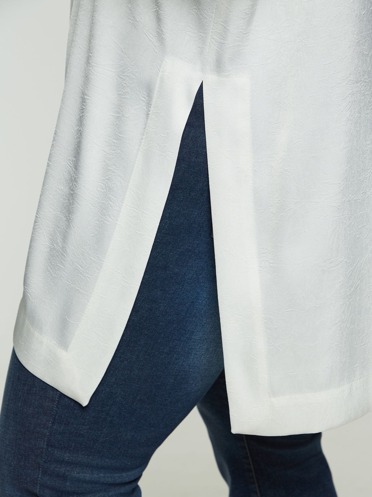 Satin longline shirt