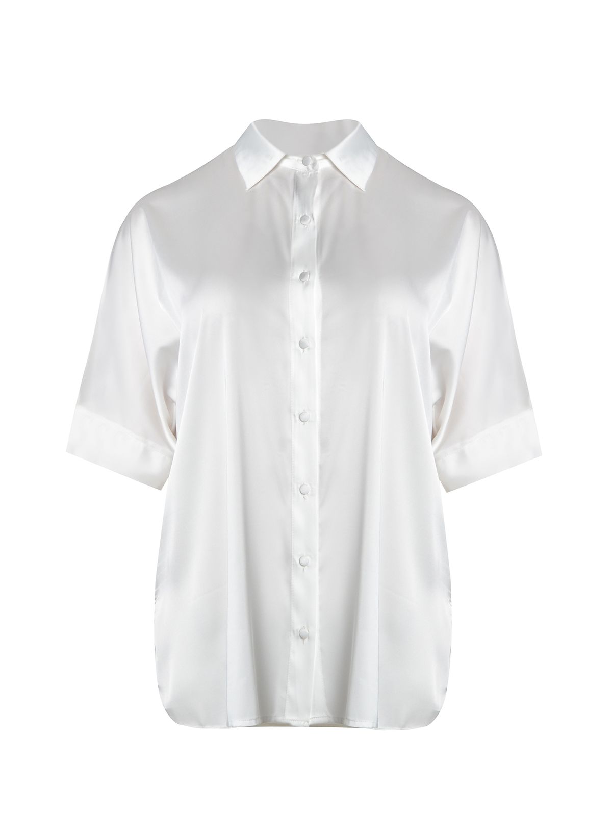 Satin short-sleeve shirt