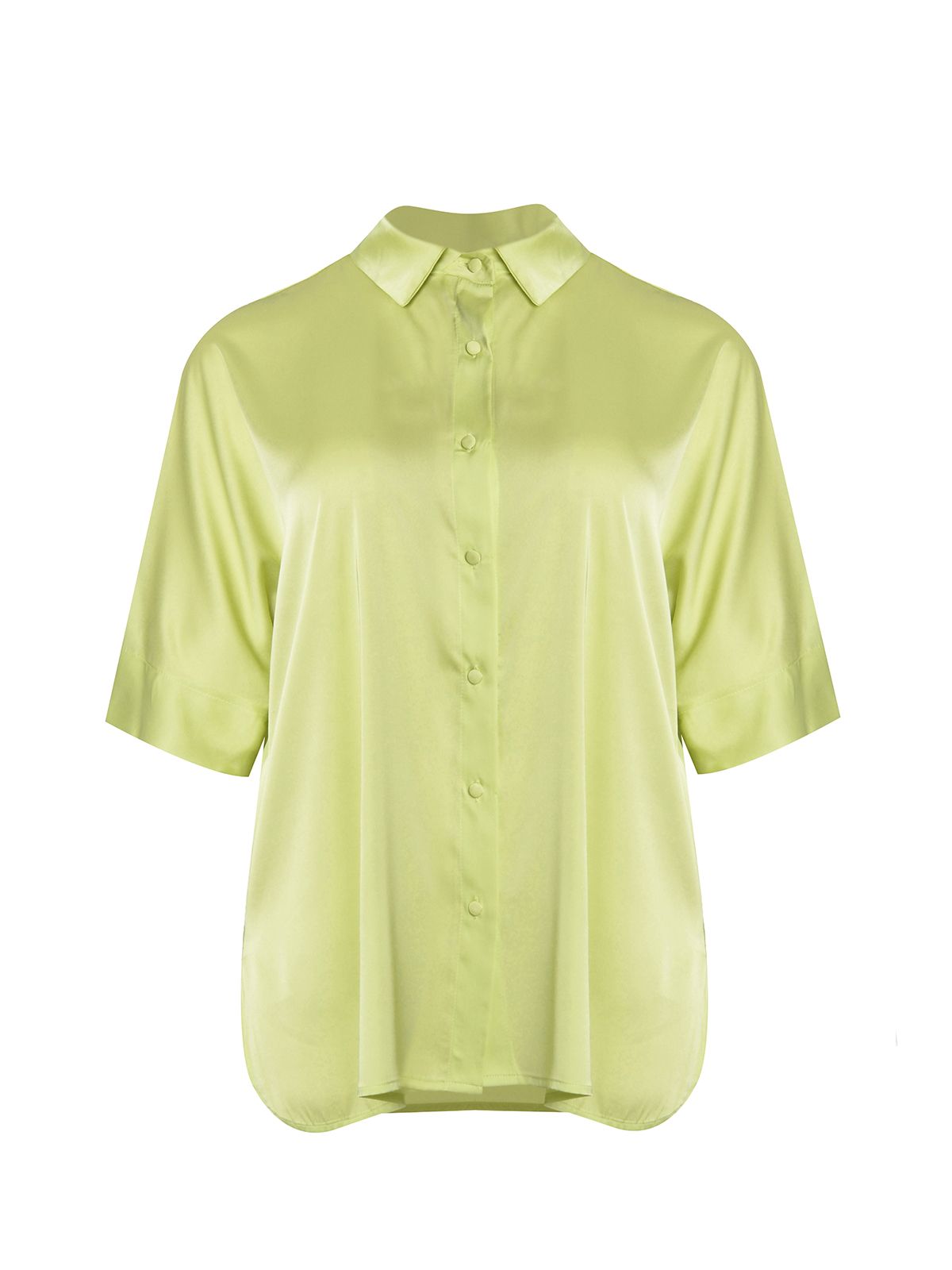 Satin short-sleeve shirt