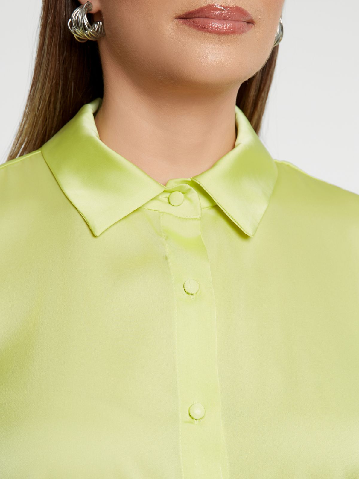 Satin short-sleeve shirt