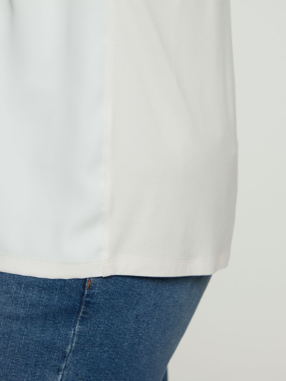 Satin V-neck pleated top
