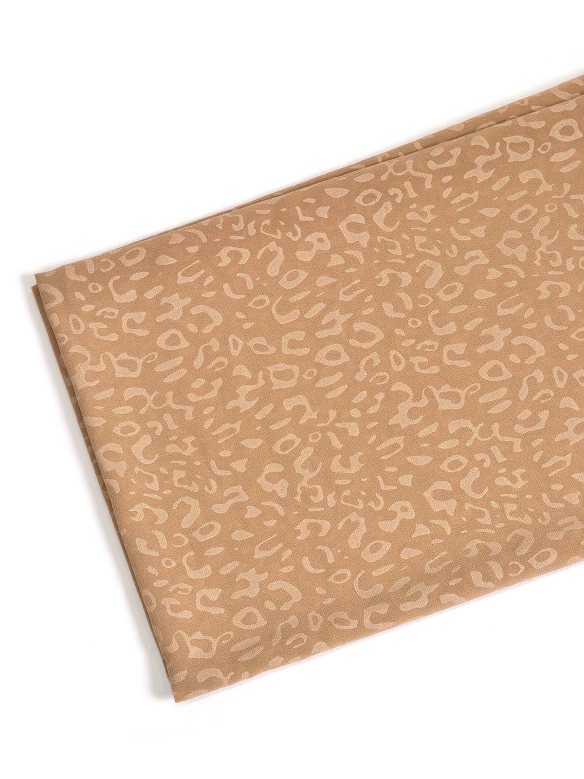 Beige animal motif scarf