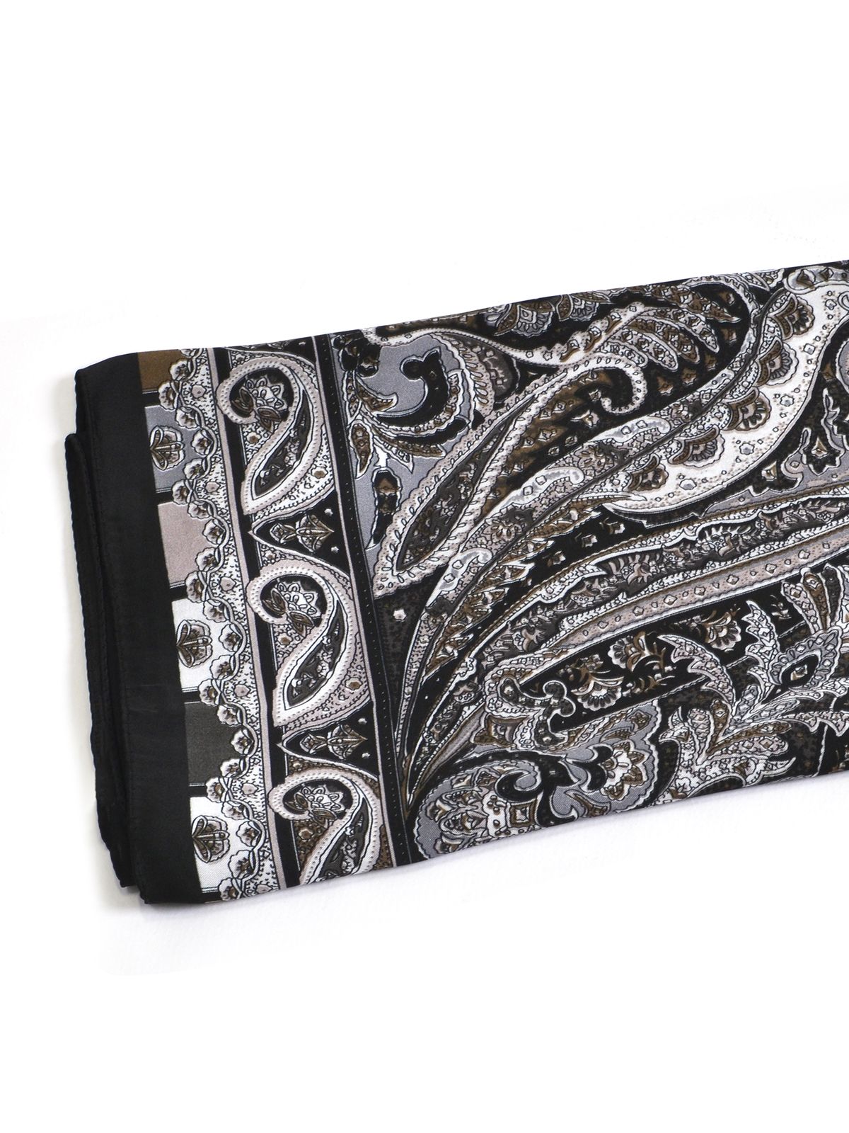 Paisley printed satin scarf