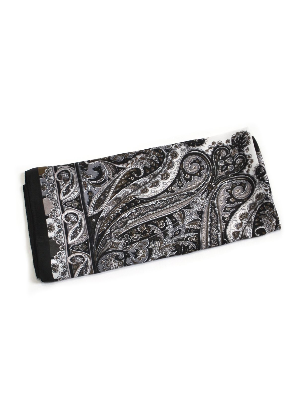 Paisley printed satin scarf