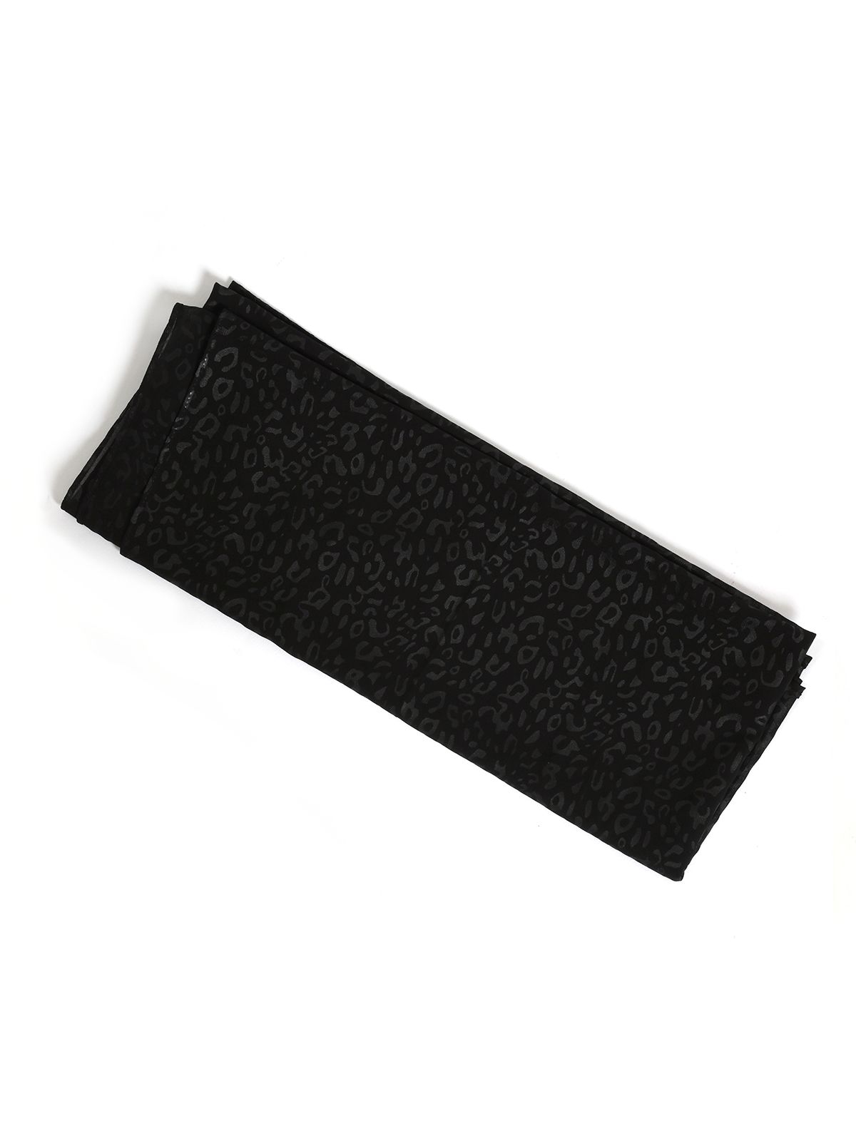 Black animal motif scarf