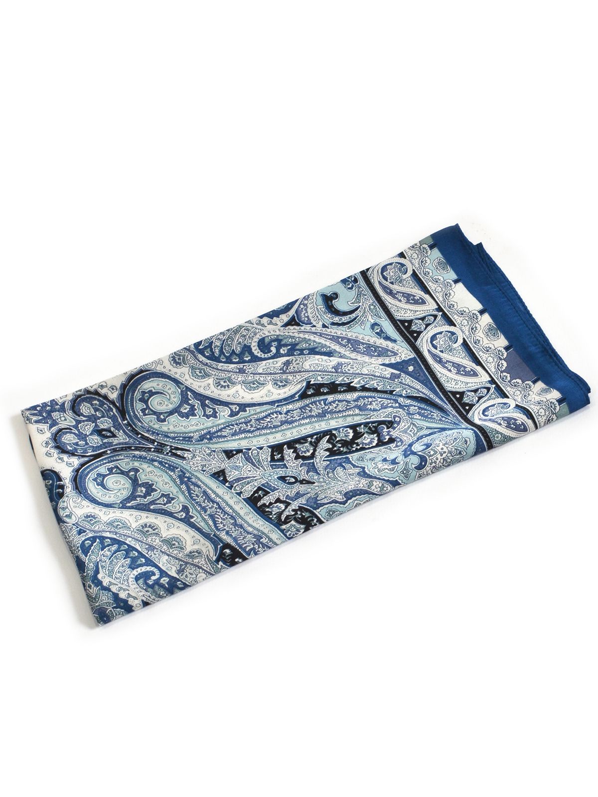 Paisley printed satin scarf