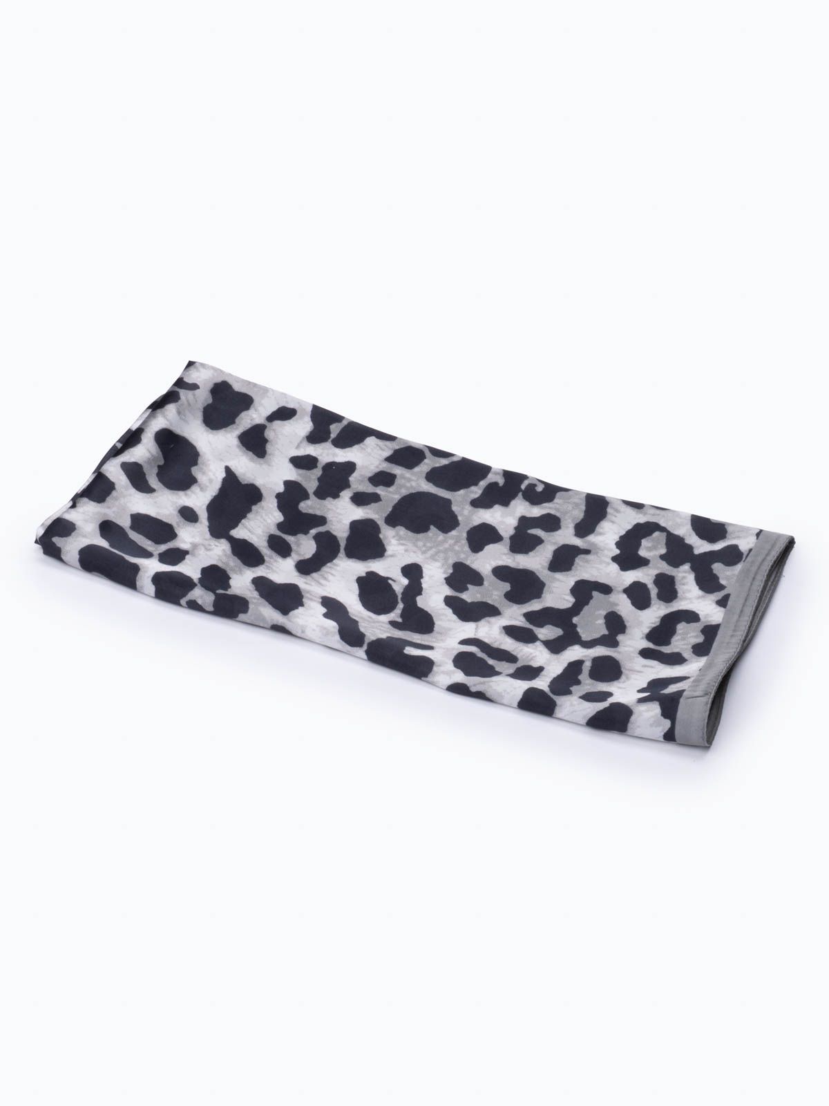 Animal print satin scarf
