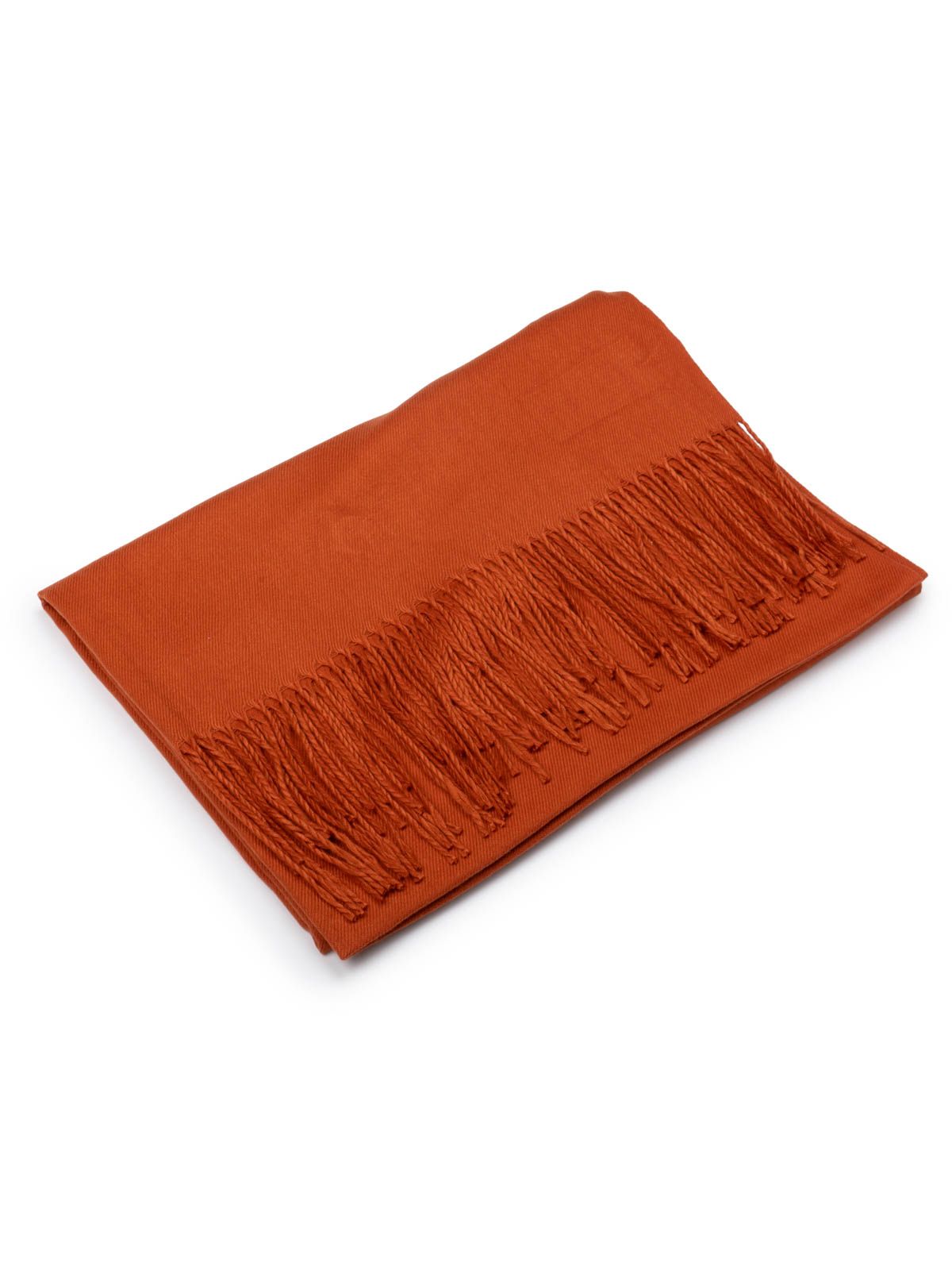 Warm scarf with fringe detail