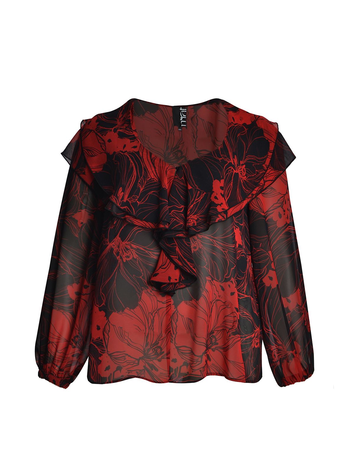 Sheer floral blouse