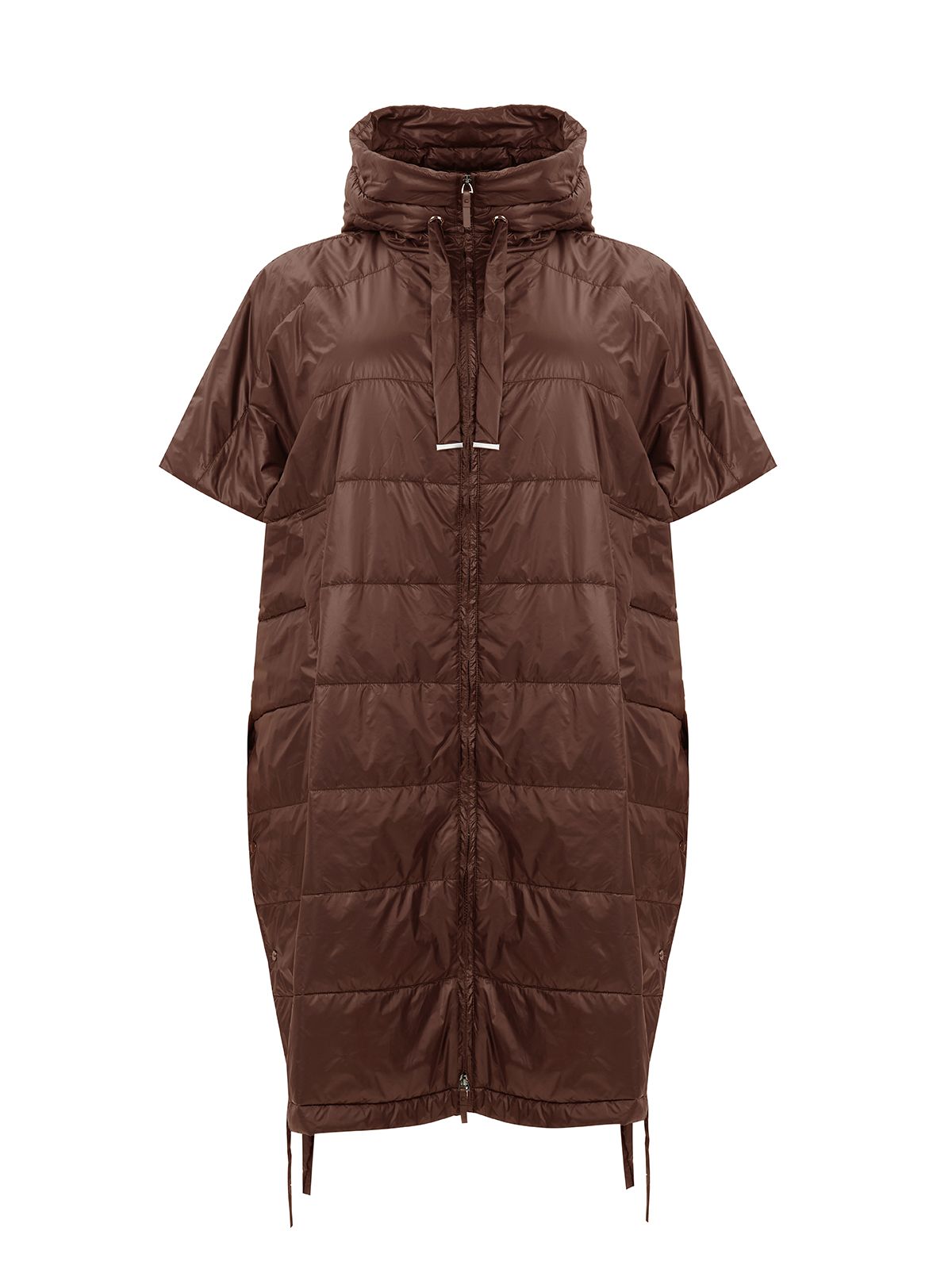 Short-sleeve hooded puffer vest
