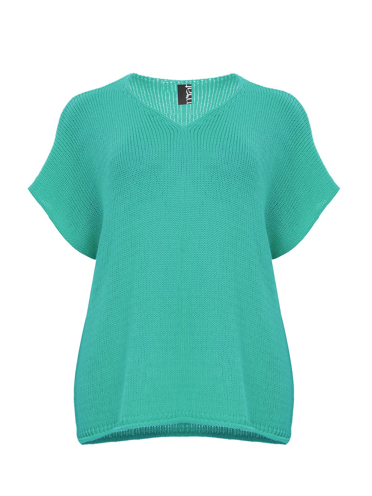 Short-sleeve V-neck pullover