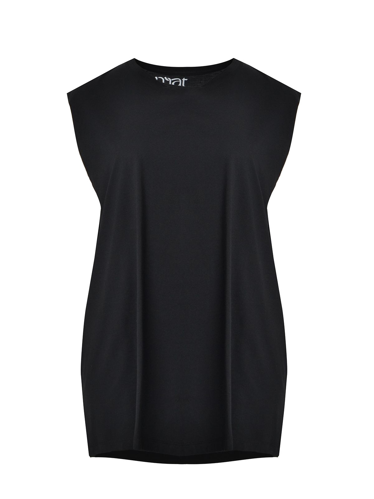Sleeveless basic cotton tunic top