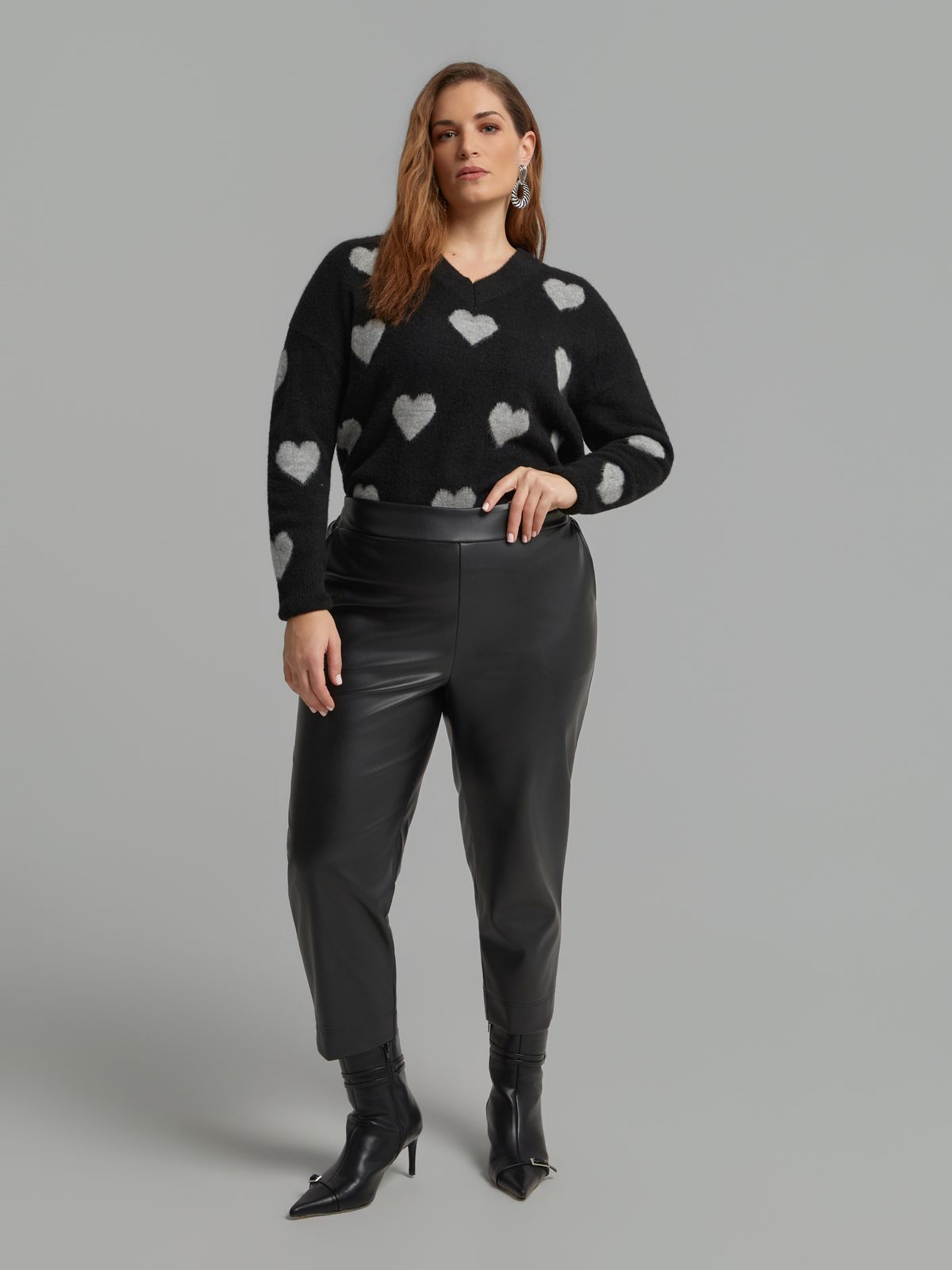 Slim faux leather pants