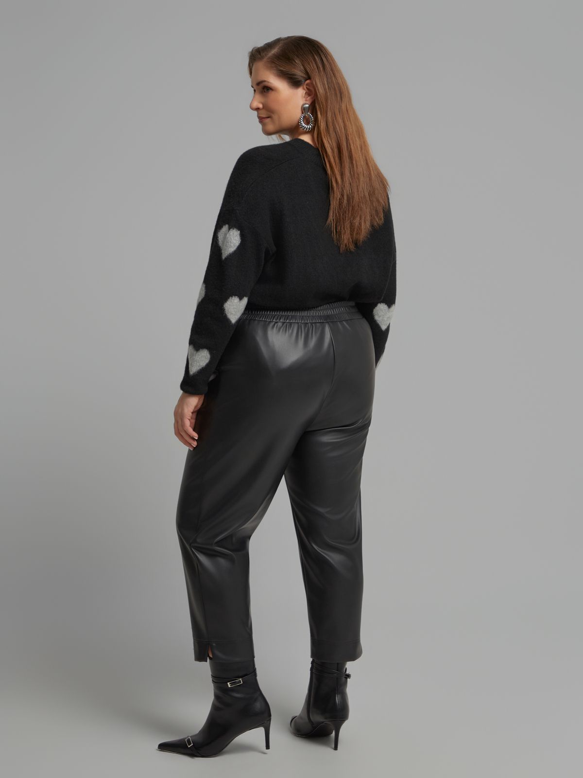 Slim faux leather pants