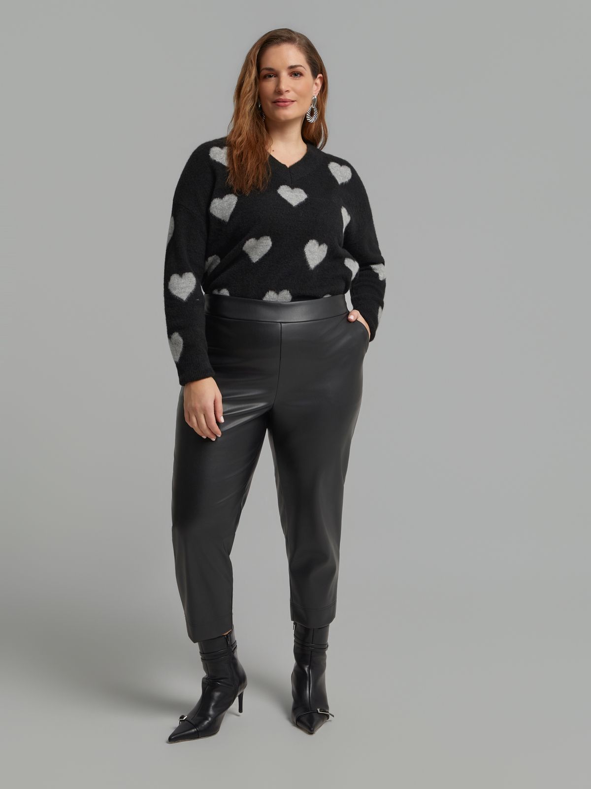 Slim faux leather pants