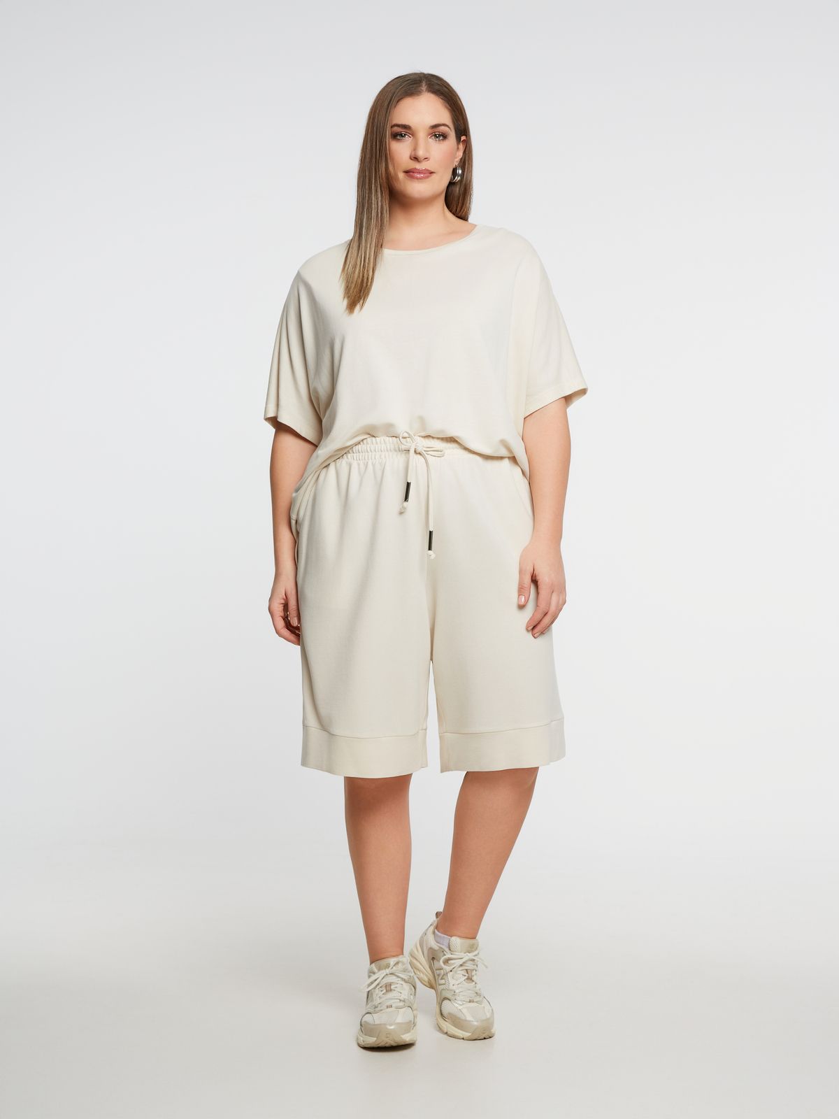 Soft cotton-modal bermuda shorts