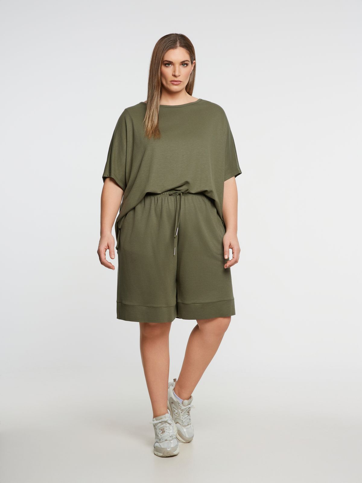 Soft cotton-modal bermuda shorts