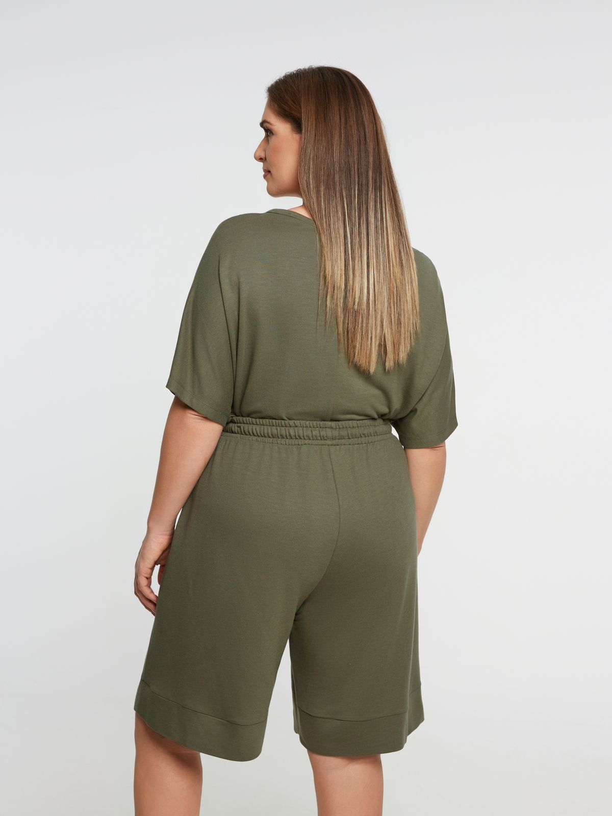 Soft cotton-modal bermuda shorts