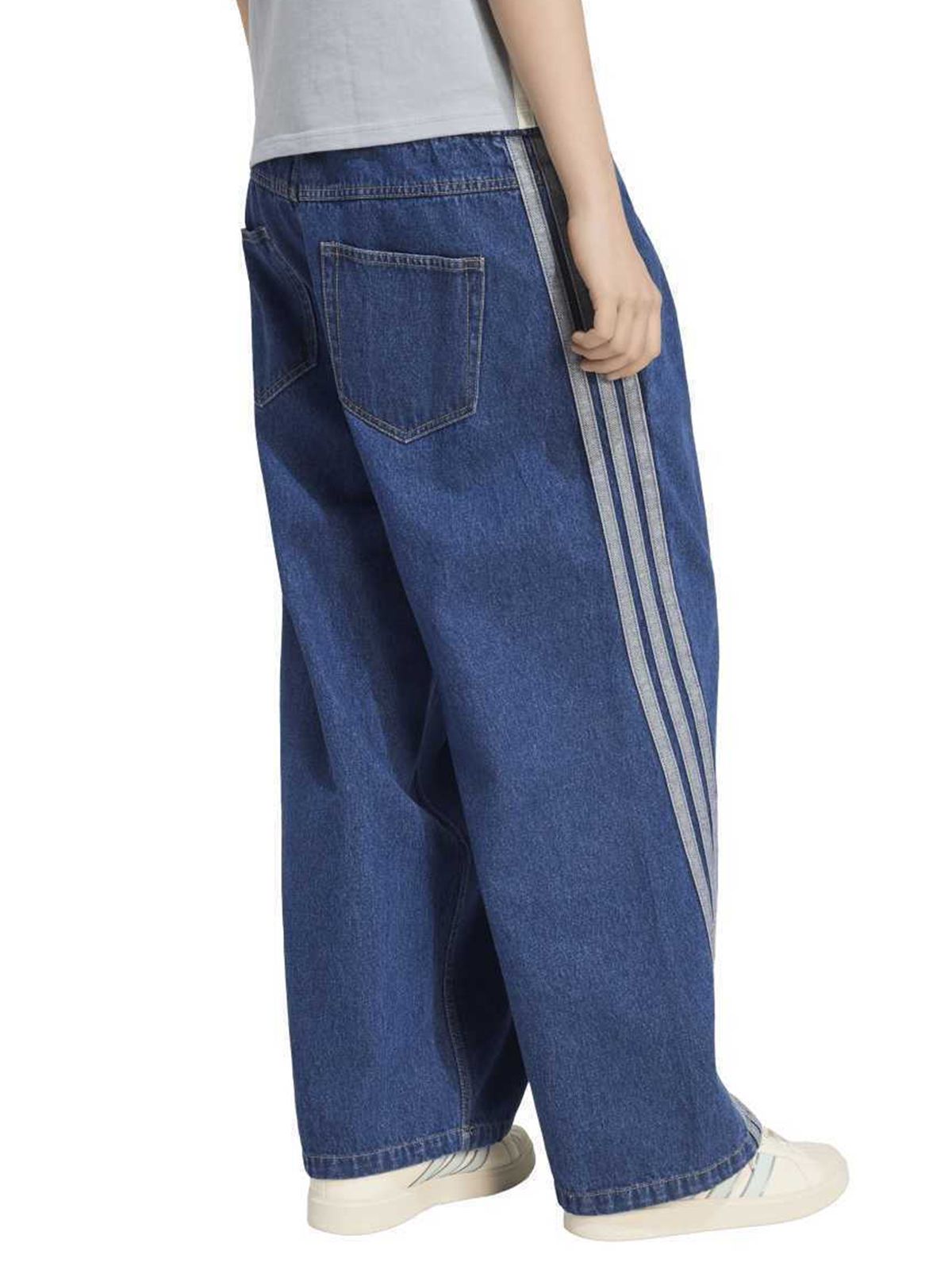 Stadium Washed Denim Loose Fit Pants