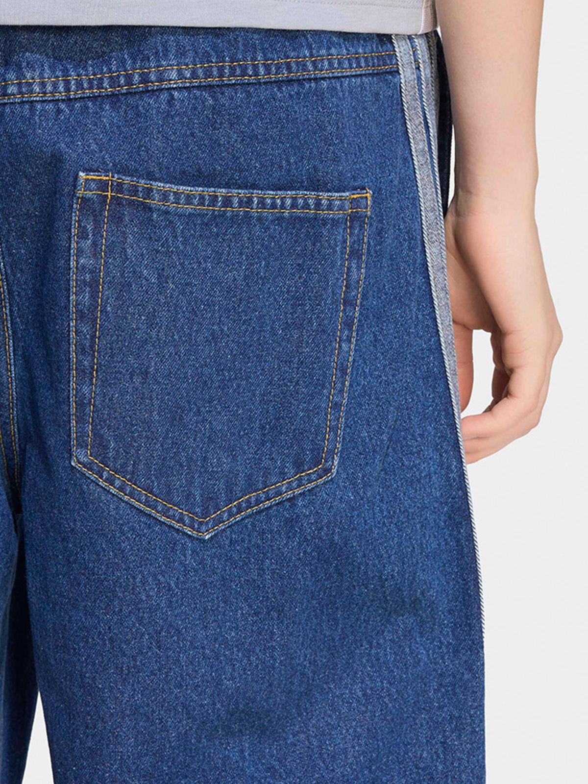 Stadium Washed Denim Loose Fit Pants