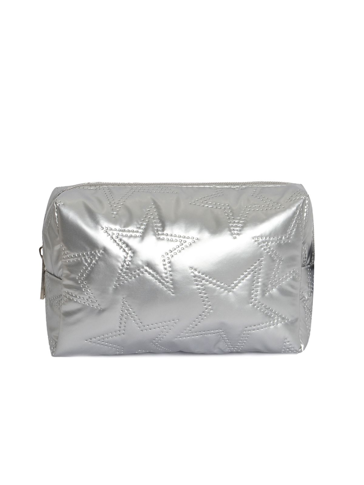 Star‑textured fabric cosmetic bag