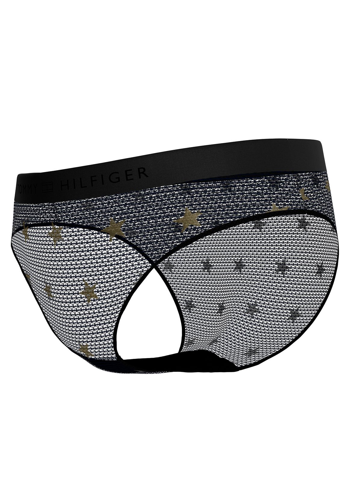 Star Print Mesh Briefs