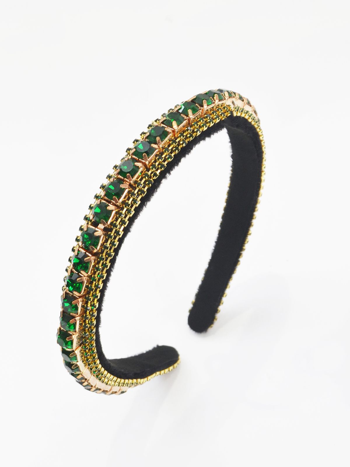 Crystal headband with gold detailing