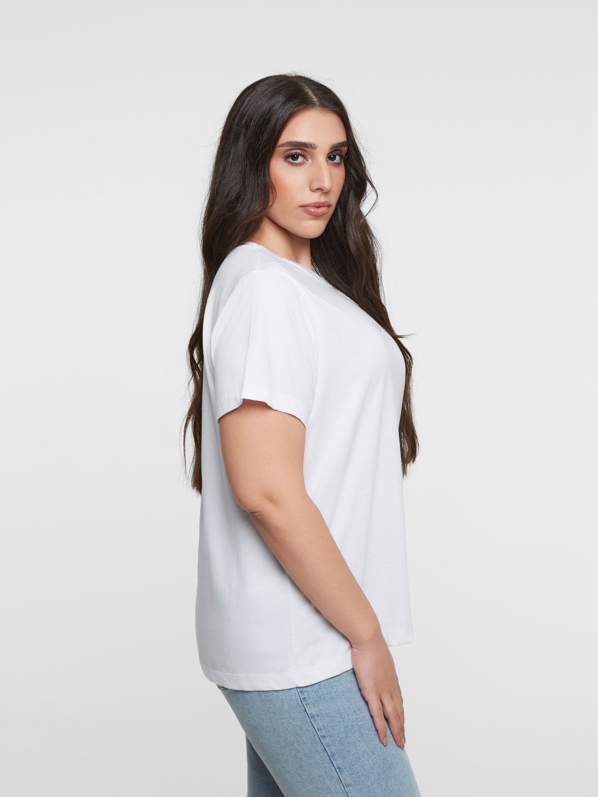 Strass-embellished cotton t-shirt
