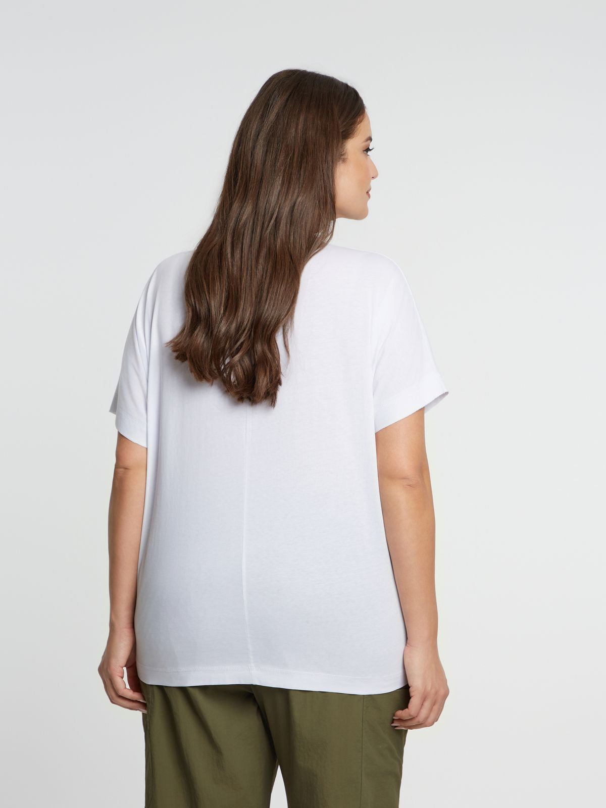 Βαμβακερό t-shirt με στάμπα φράουλας
