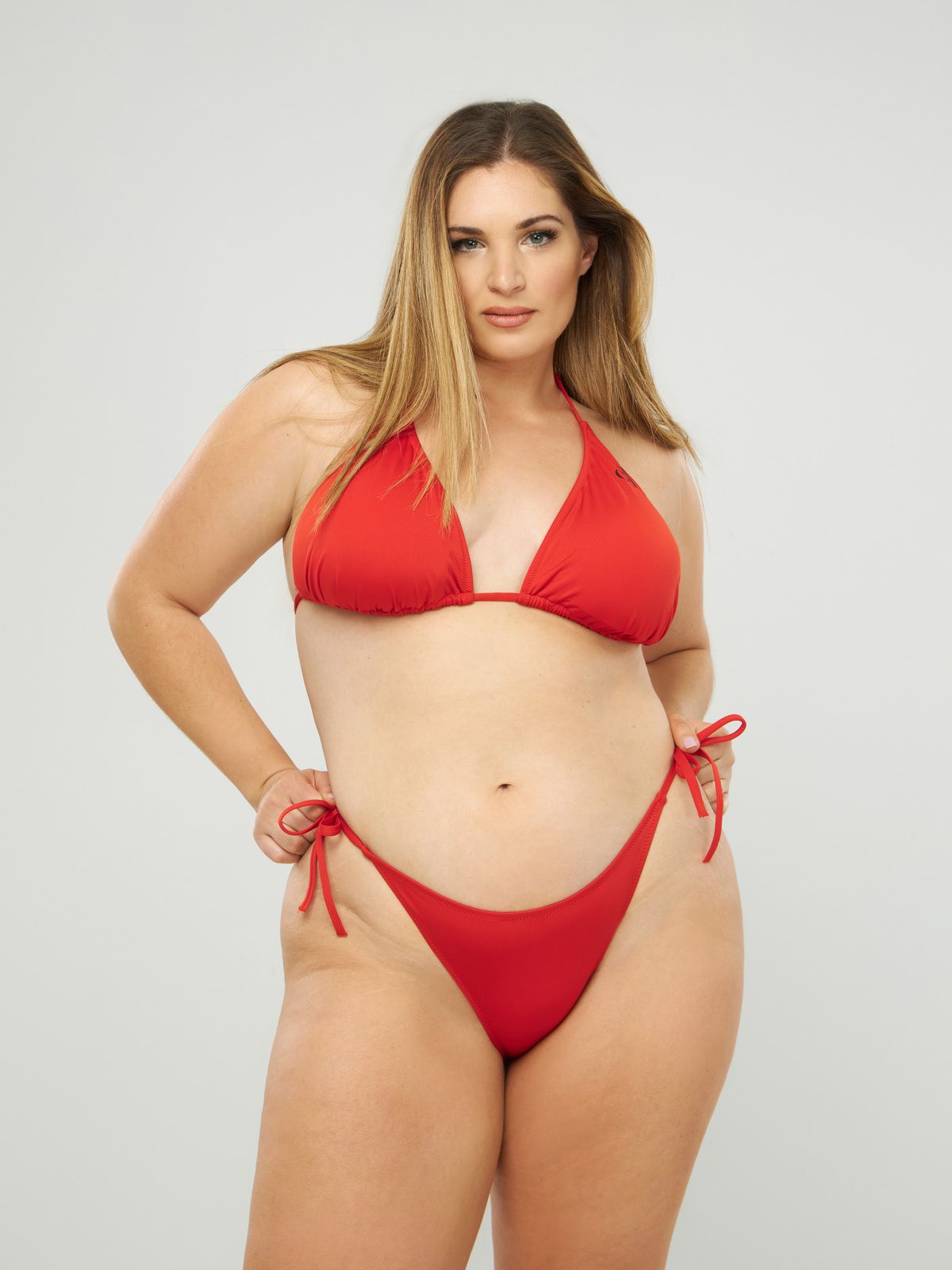 Tie Side Bikini Bottom in Cajun Red