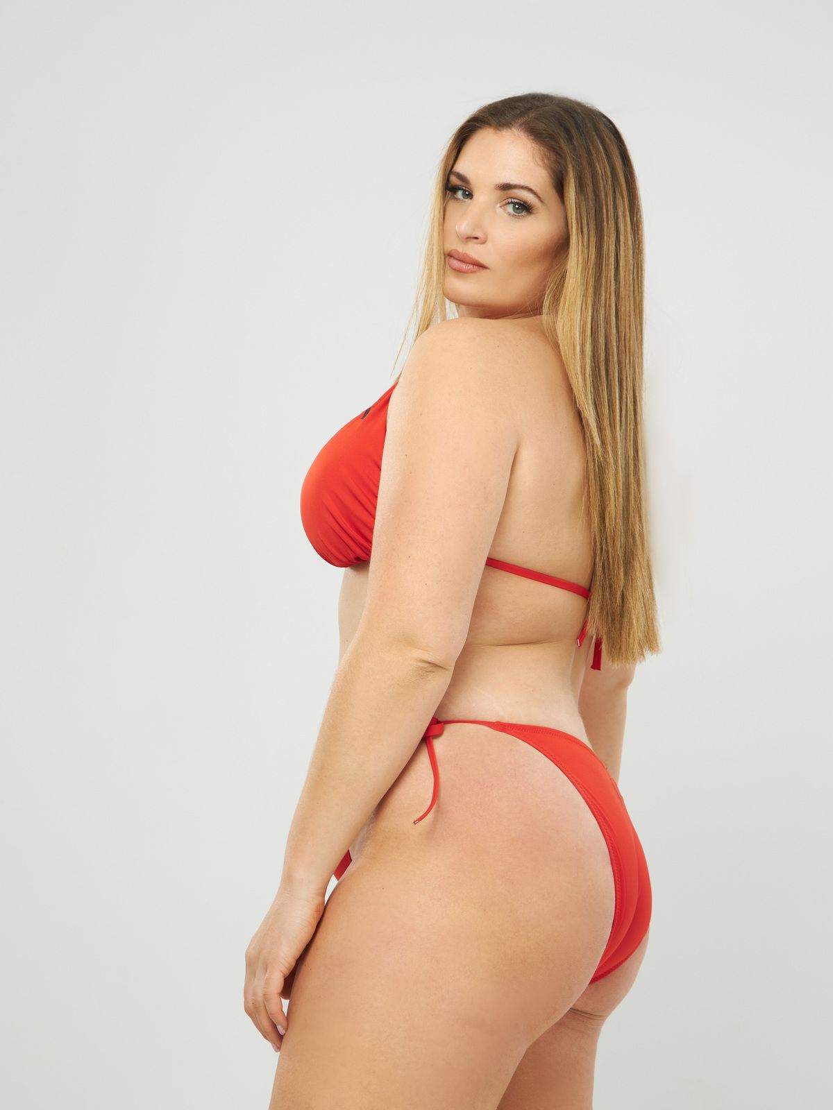 Tie Side Bikini Bottom in Cajun Red