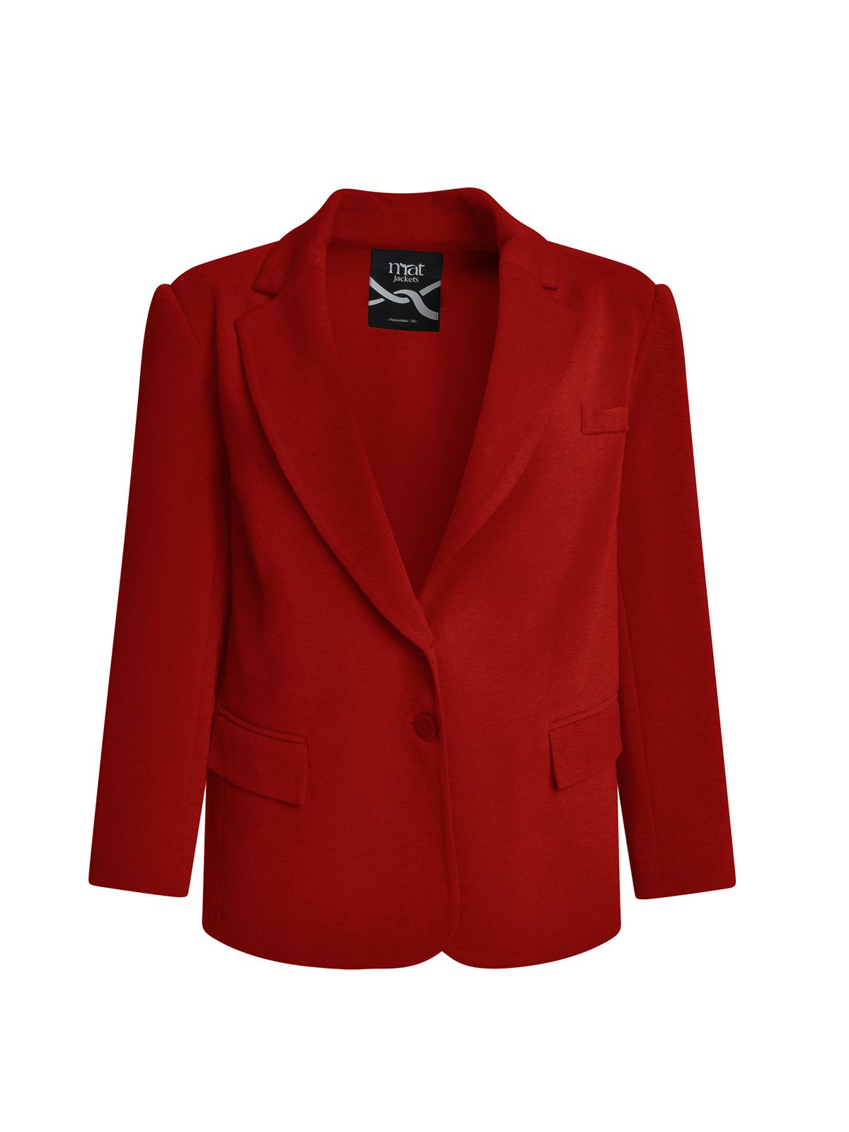 Mat Fashion Structured buttoned blazer Red