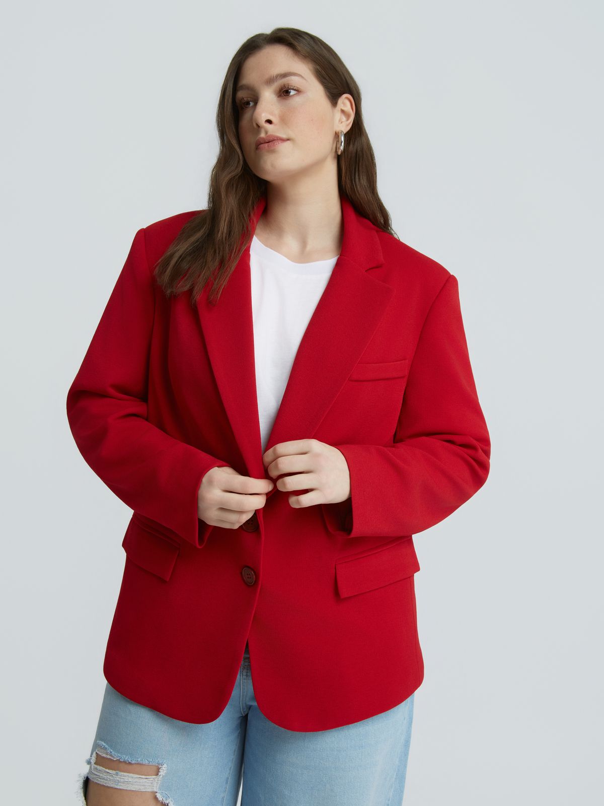Structured buttoned blazer
