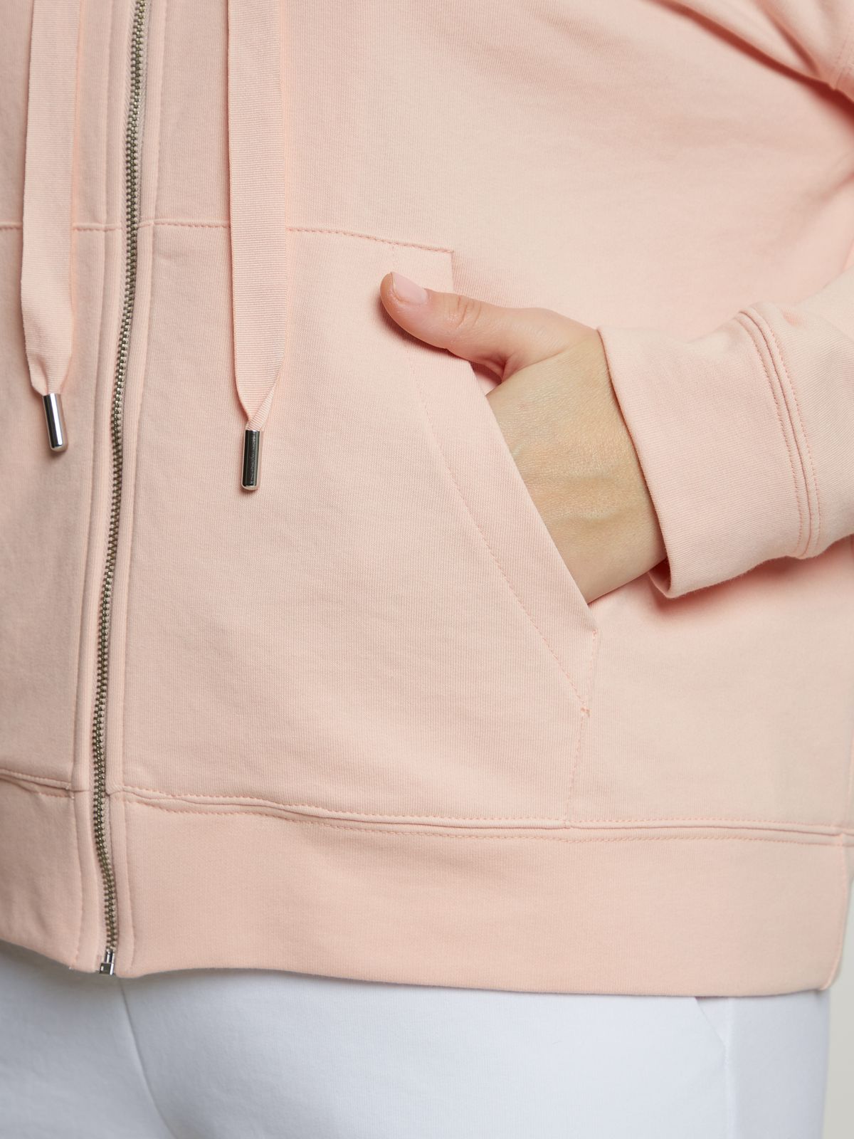 Sweat hooded zip jacket