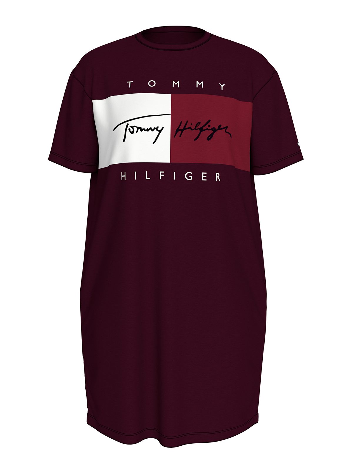 Heritage Logo Mini T-Shirt Nightdress Deep Burgundy