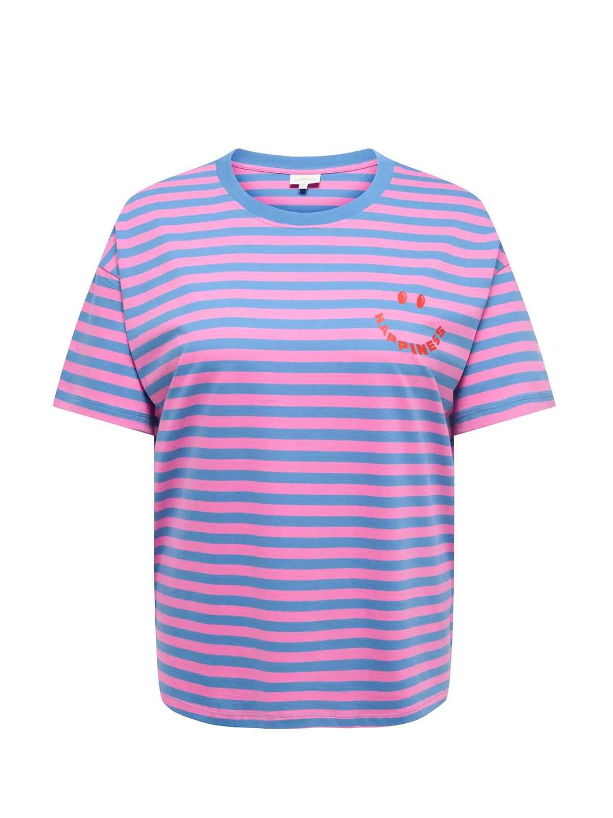 Only Carmakoma Μπλούζα t-shirt Carcute Μπλε, Ροζ