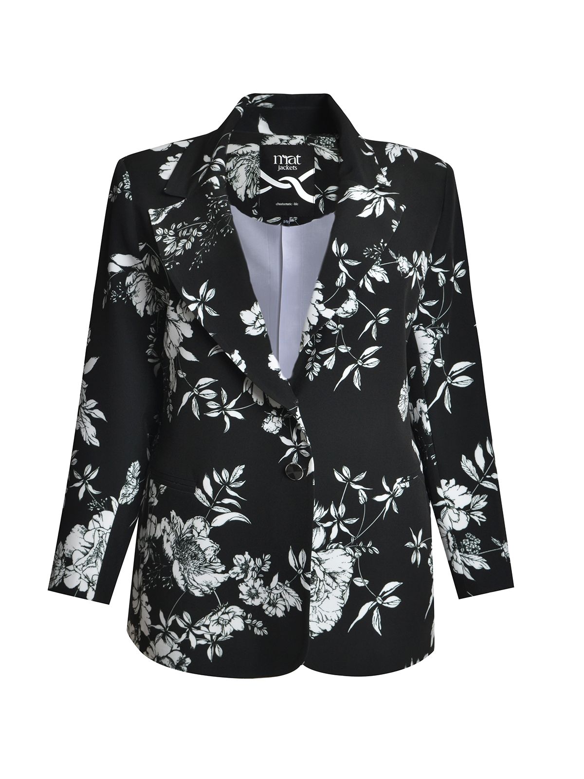Tailored floral blazer