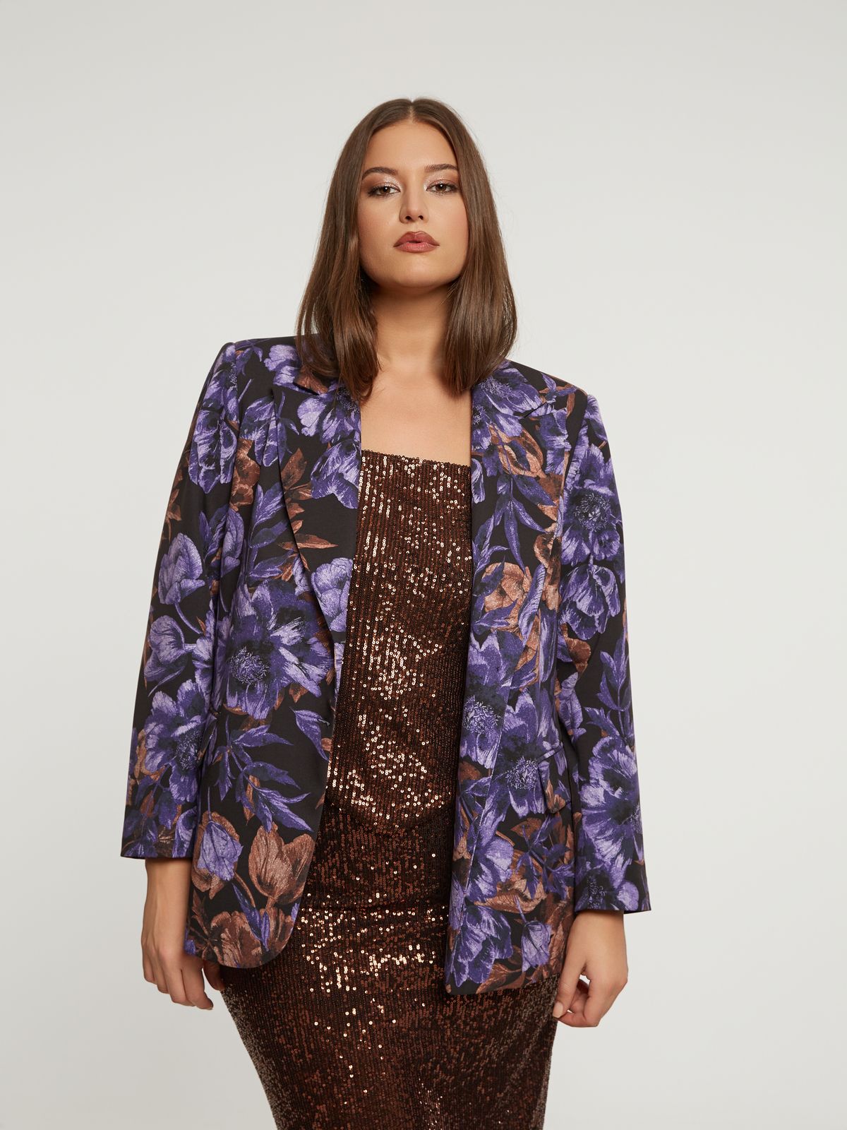 Tailored floral blazer