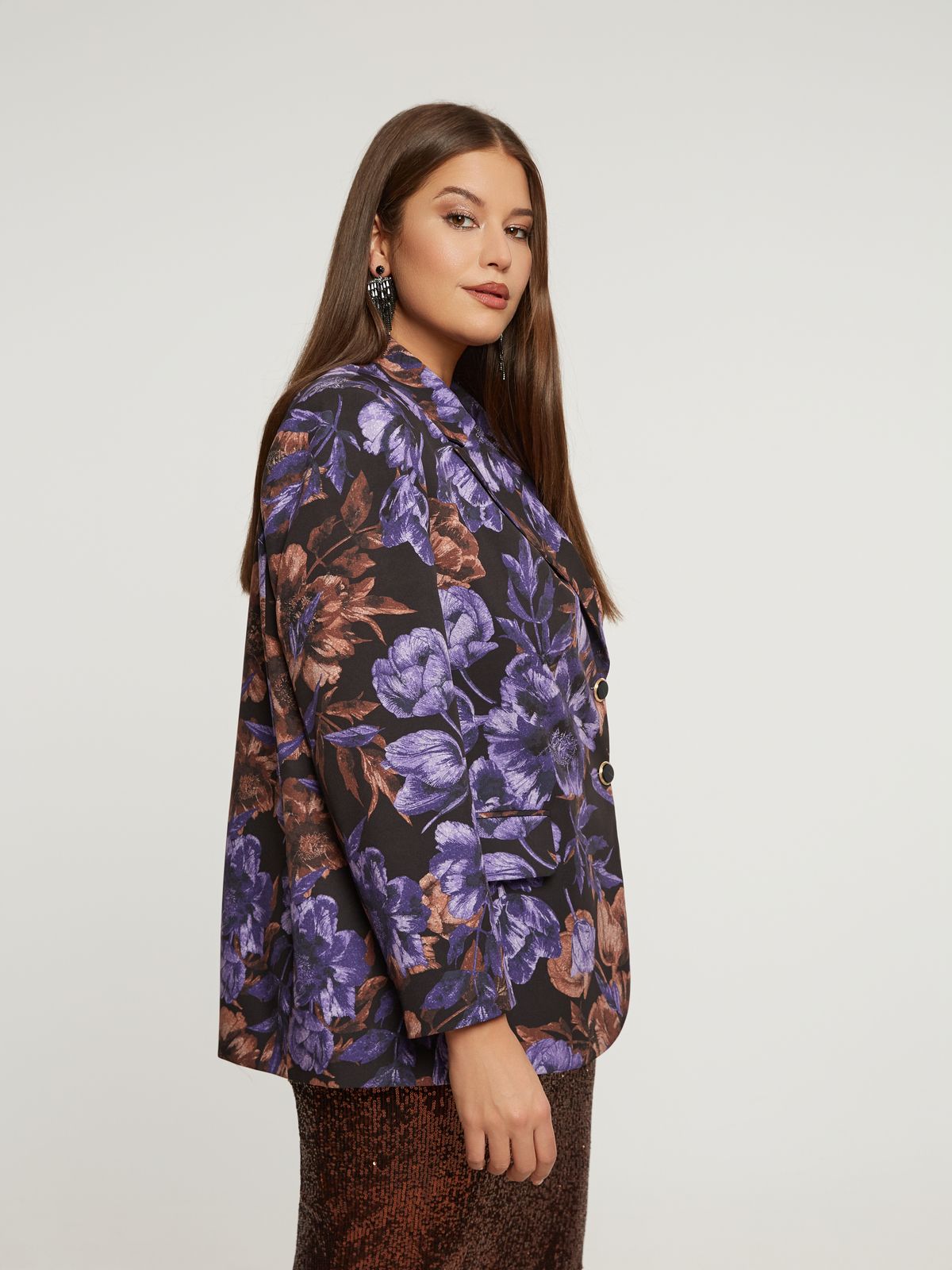 Tailored floral blazer