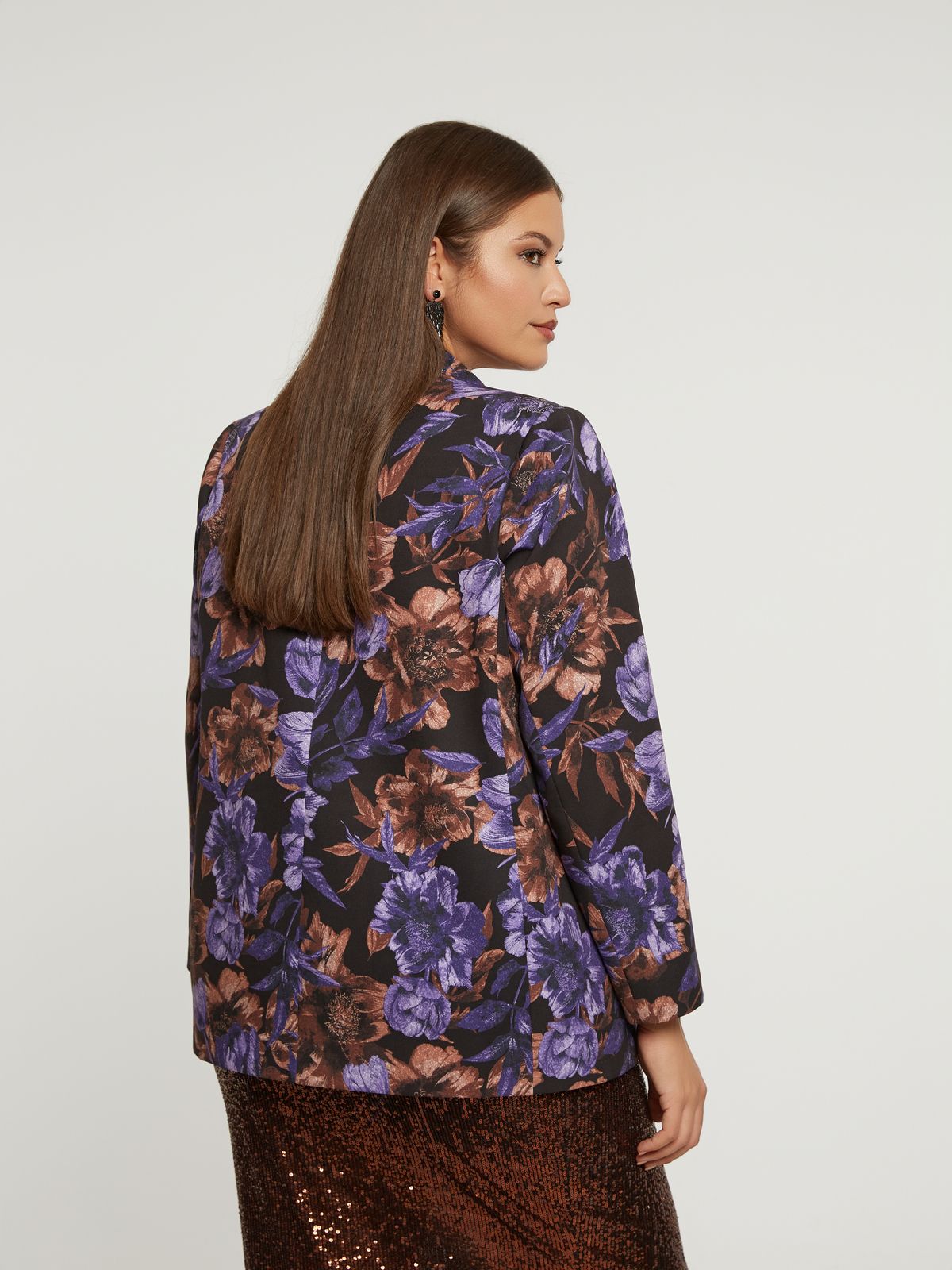 Tailored floral blazer