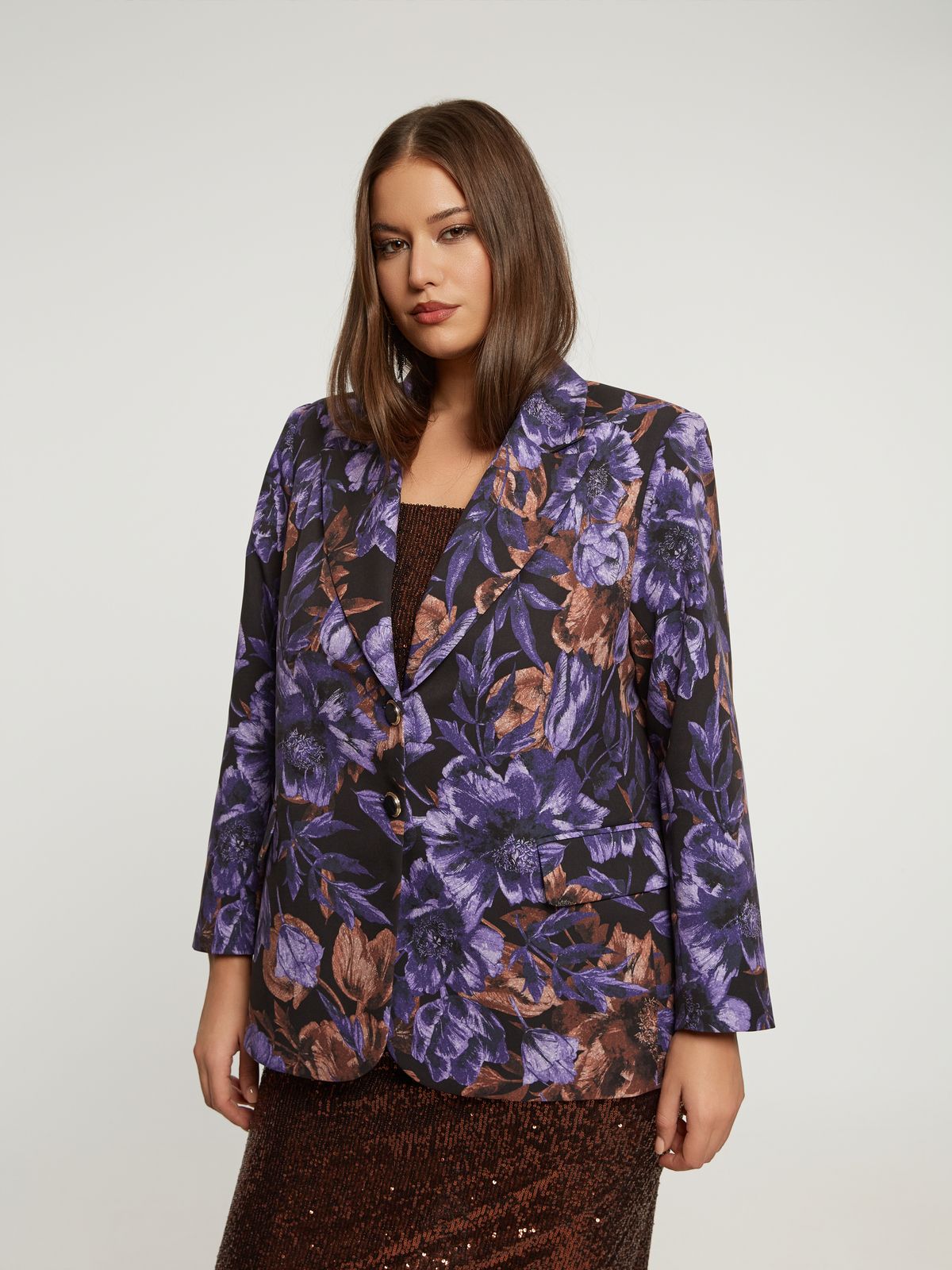 Tailored floral blazer