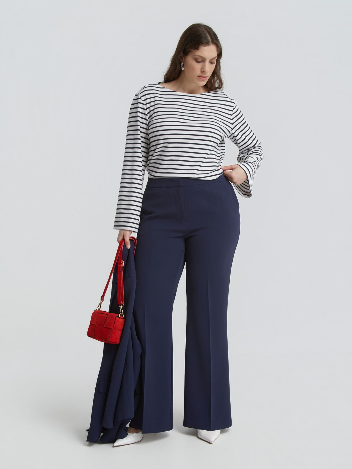 Tailored wide-leg trousers