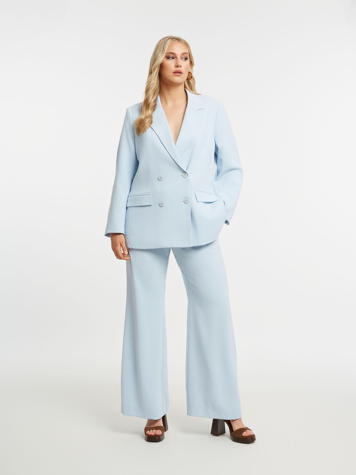 Tailored wide-leg trousers