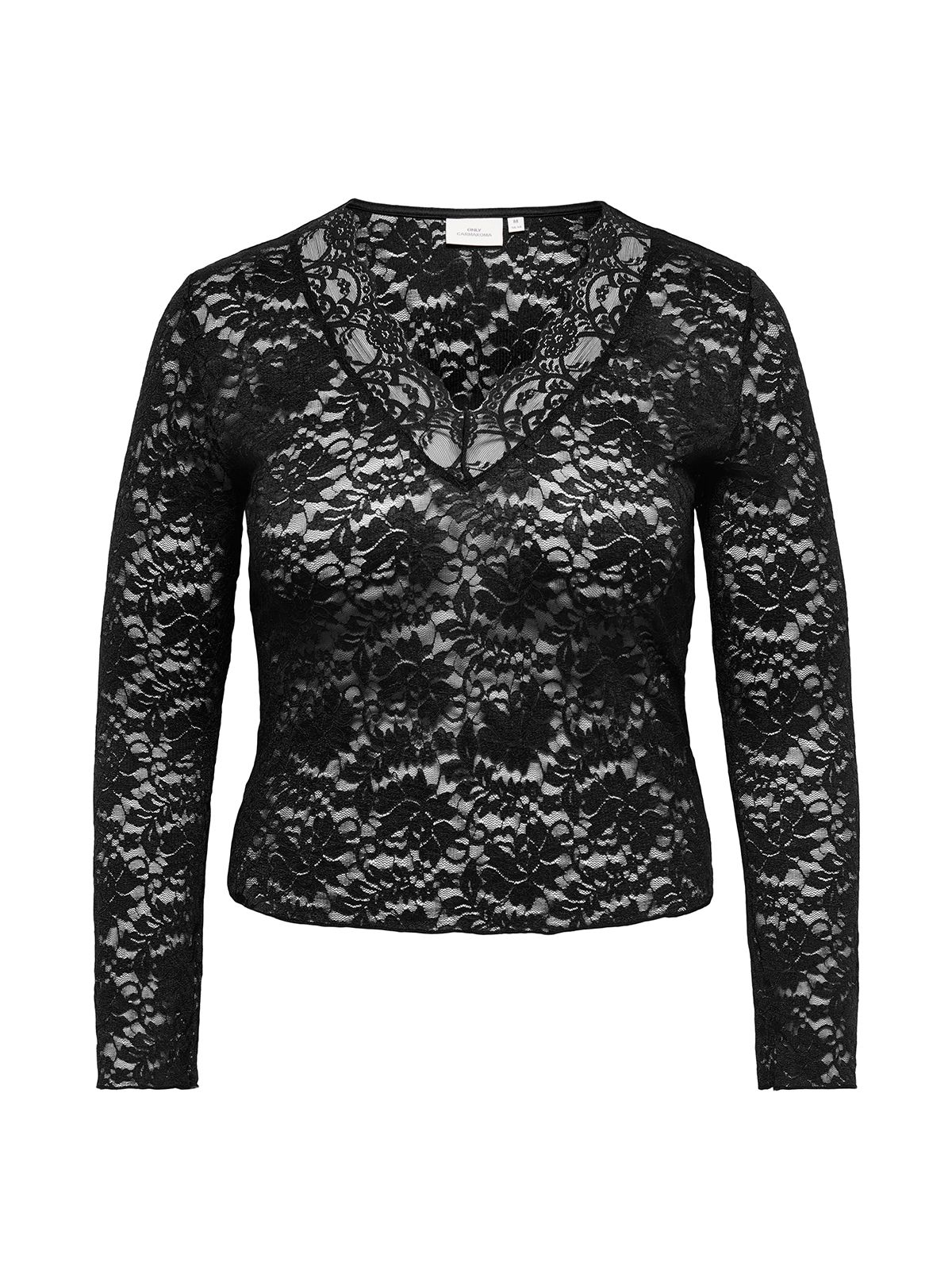 Only Carmakoma Carnikka long-sleeve lace top Black