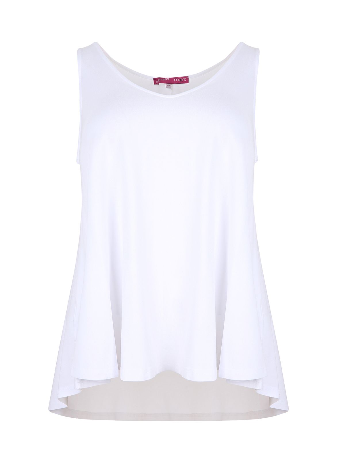 Viscose curve hem V top