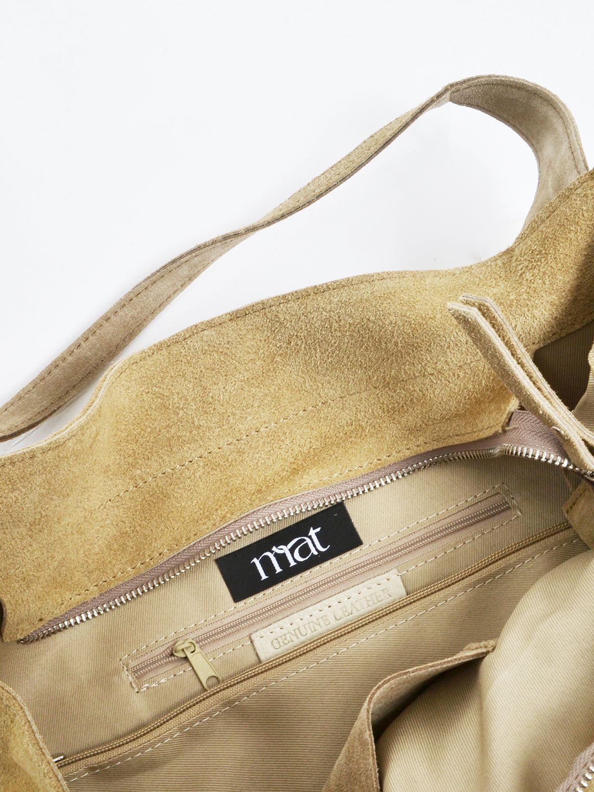 Suede leather shoulder bag