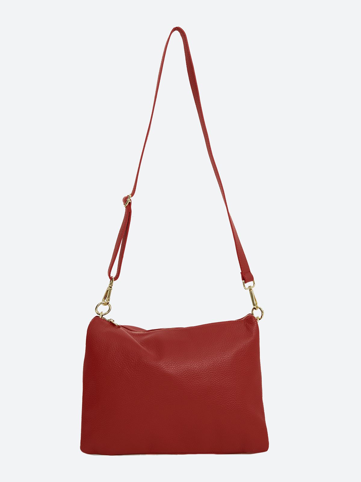 Chain detailed leather tote